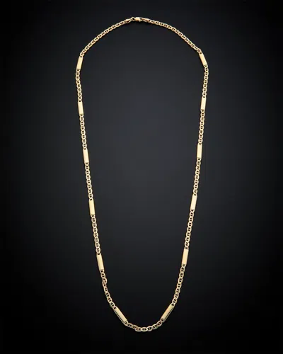Italian Gold Bar Station Necklace