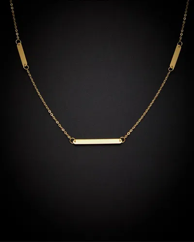 Italian Gold Bar Station Necklace