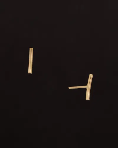 Italian Gold 14k  Bar Studs