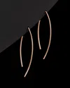 Italian Gold Bar Wishbone Threader Earrings