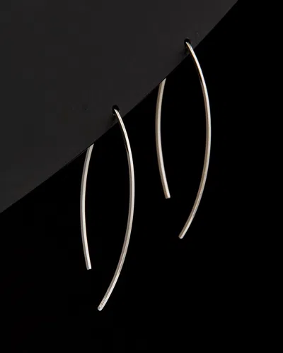 Italian Gold 14k  Bar Wishbone Threader Earrings