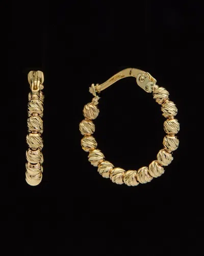Italian Gold Bead Hoops