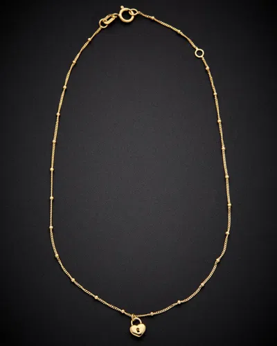 Italian Gold Bead Station Anklet
