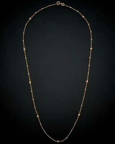 Italian Gold Bead Station Necklace