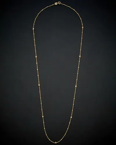 Italian Gold Bead Station Necklace