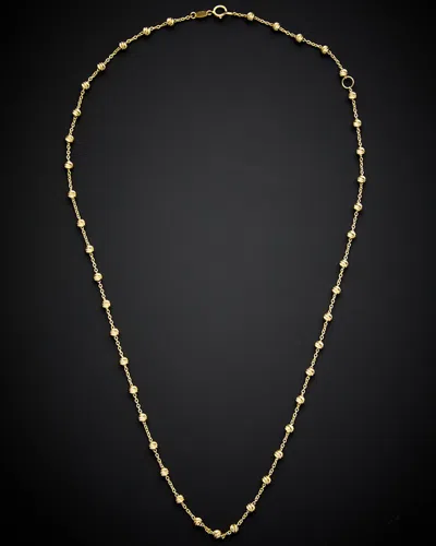 Italian Gold Bead Station Necklace