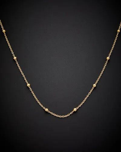 Italian Gold Bead Station Necklace