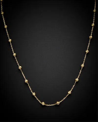 Italian Gold Bead Station Necklace