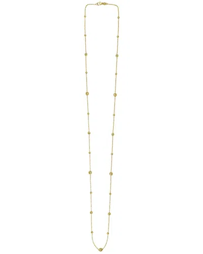 Italian Gold 14k  Bead Station Necklace