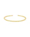 Italian Gold Beaded Cube Cuff Bracelet