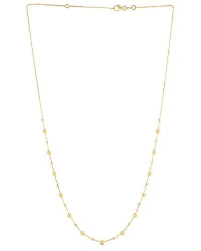 Italian Gold 14k  Beaded Necklace