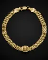 Italian Gold 14k  Bismark Buckle Bracelet In Gold