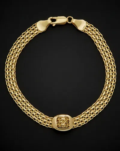 Italian Gold 14k  Bismark Buckle Bracelet