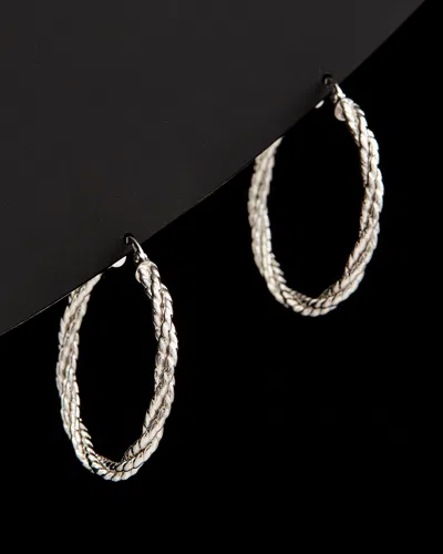Italian Gold Bold Braided Hoops