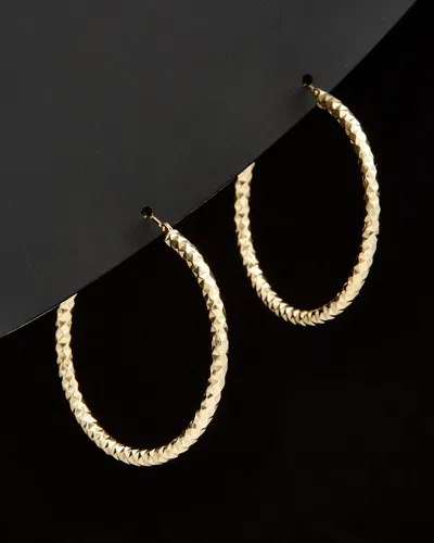 Italian Gold Bold Hoops In Gold