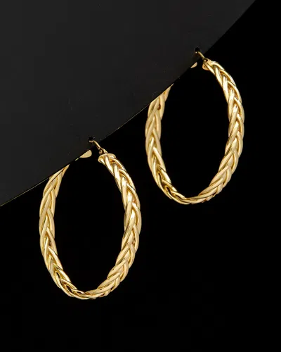 Italian Gold Braided Hoops