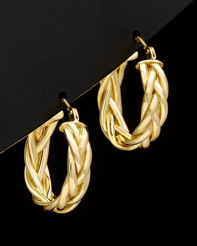 Italian Gold Braided Hoops