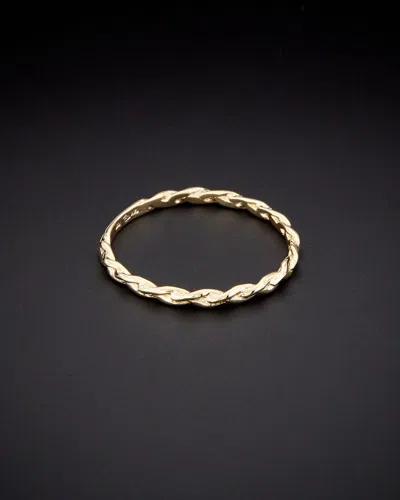 Italian Gold Braided Ring In Gold