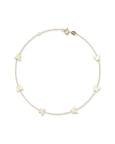 Italian Gold Butterfly Station Anklet