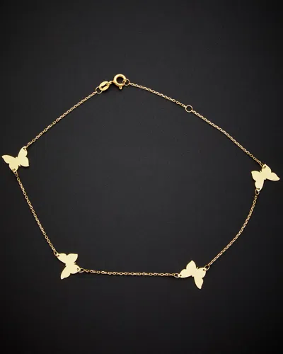 Italian Gold Butterfly Station Anklet