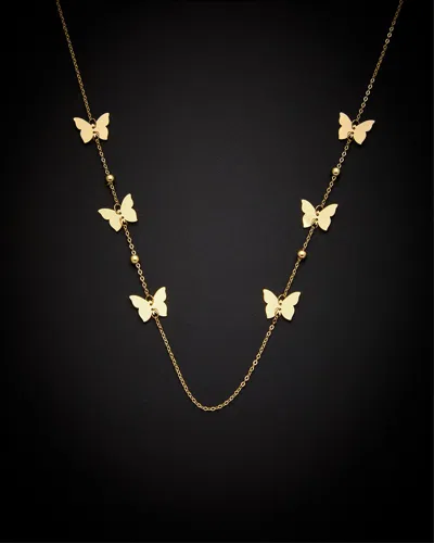 Italian Gold Butterfly Station Necklace