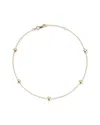 Italian Gold Button Station Anklet
