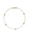 Italian Gold Button Station Bracelet
