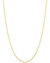 Italian Gold 14k  Cable Link Chain Necklace