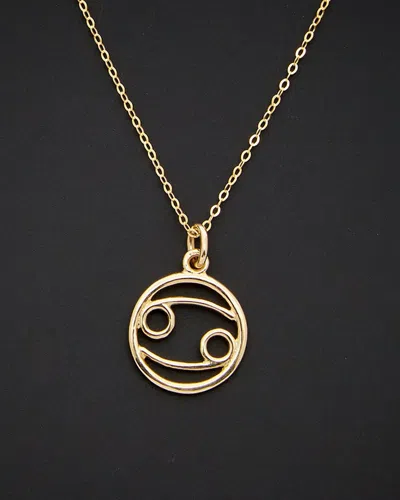 Italian Gold Cancer Zodiac Necklace