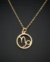 Italian Gold Capricorn Zodiac Necklace