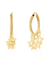 Italian Gold Celestial Charm Hoops