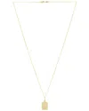Italian Gold 14k  Celestial Sun Tag Necklace