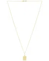 Italian Gold 14k  Celestial Tag Necklace