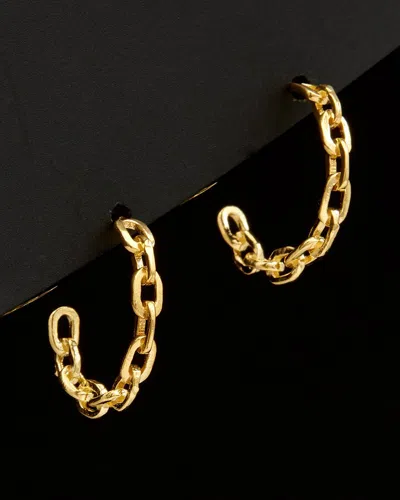 Italian Gold Chain Link Hoops