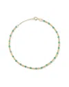 Italian Gold 14k  Chalcedony Bead Bracelet