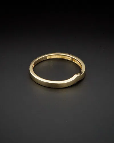Italian Gold Chevron Band Ring