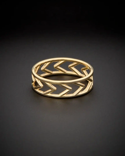 Italian Gold 14k  Chevron Band Ring