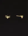 Italian Gold 14k  Chevron Studs