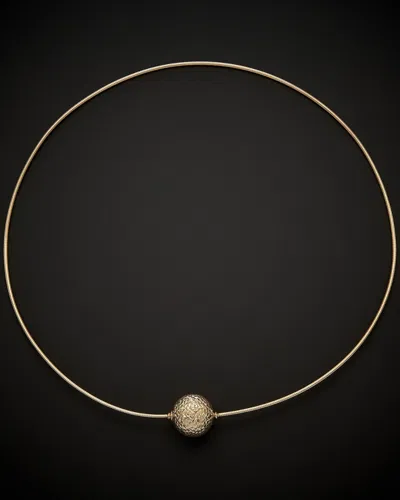 Italian Gold Choker Collar Necklace