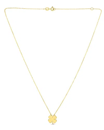 Italian Gold Clover Necklace