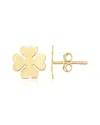 Italian Gold Clover Studs