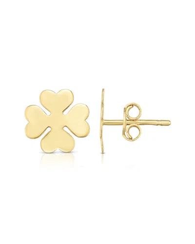 Italian Gold Clover Studs