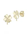 Italian Gold Clover Studs