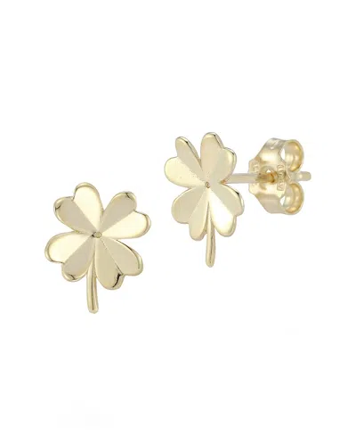 Italian Gold 14k  Clover Studs