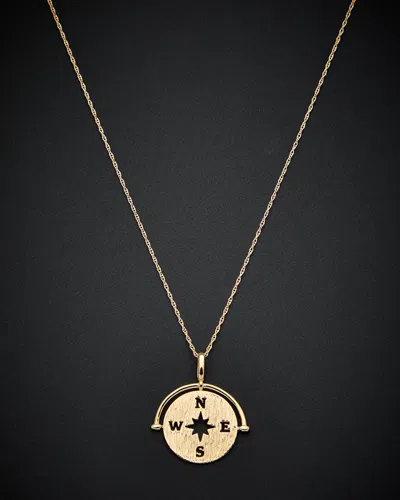 Italian Gold Compass Necklace