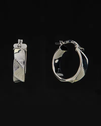 Italian Gold Concave Twist Hoops