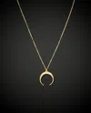 Italian Gold Crescent Moon Necklace