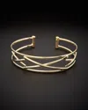 Italian Gold Criss Cross Bangle Bracelet