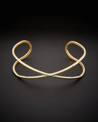 Italian Gold Criss Cross Bangle Bracelet