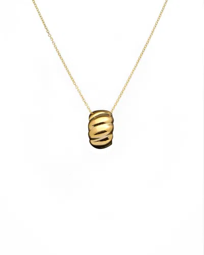 Italian Gold Croissant Pendant Necklace